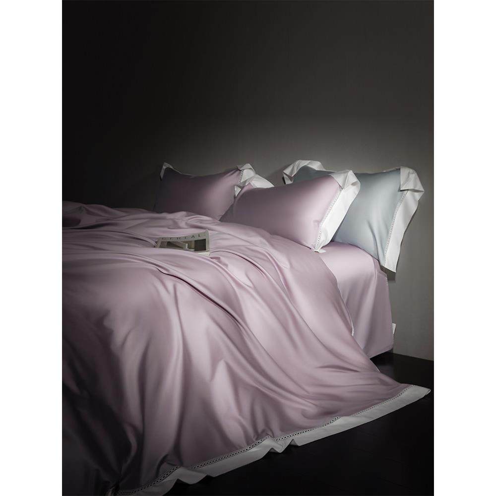 120支纯色双面天丝四件套轻奢简约冰丝丝滑被套床单床上用品