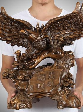 展会宏图雄鹰中式饰品老板办公桌办公家装饰品新家开幕礼