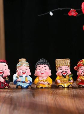 五路财神爷小摆件旺财办公桌面客厅酒柜玄关电视柜装饰品乔迁新居