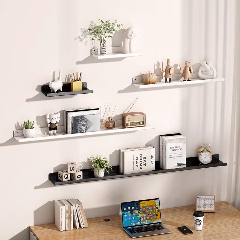 北欧铁艺墙上置物架一字隔板壁挂书架客厅书房墙面装饰创意展示架