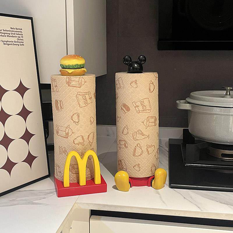 VIELE 创意纸巾架家用厨房卷纸收纳可爱卡通米奇马里奥装饰品摆件