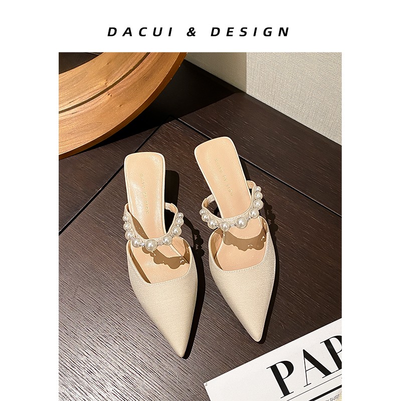 高质感设计~小香风高跟鞋