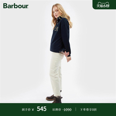 Barbour全棉LOGO圆领卫衣