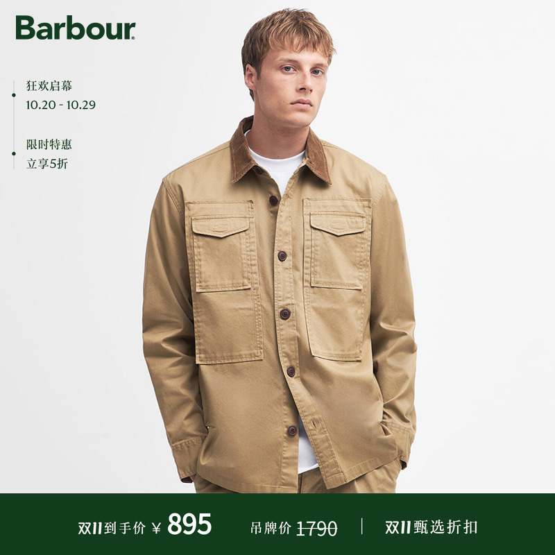 Barbour Faulkner Overshirt男士长袖衬衫外套