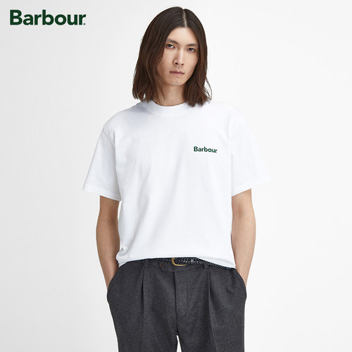 Barbour Bowery OS男女同款宽松logo短袖T恤
