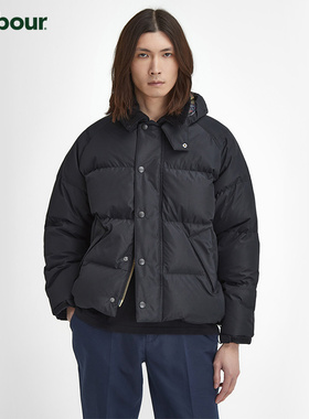 Barbour OS Down Transport男士连帽宽松羽绒服