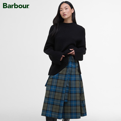 Barbour女士格纹半身裙