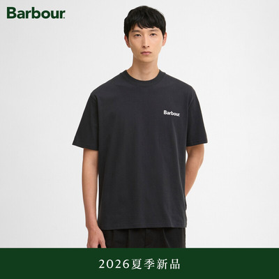Barbour字母印花款式T恤
