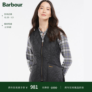 Barbour Betty女士菱形格背心马甲 Fleece
