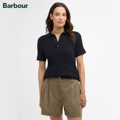 Barbour女士Polo针织衫