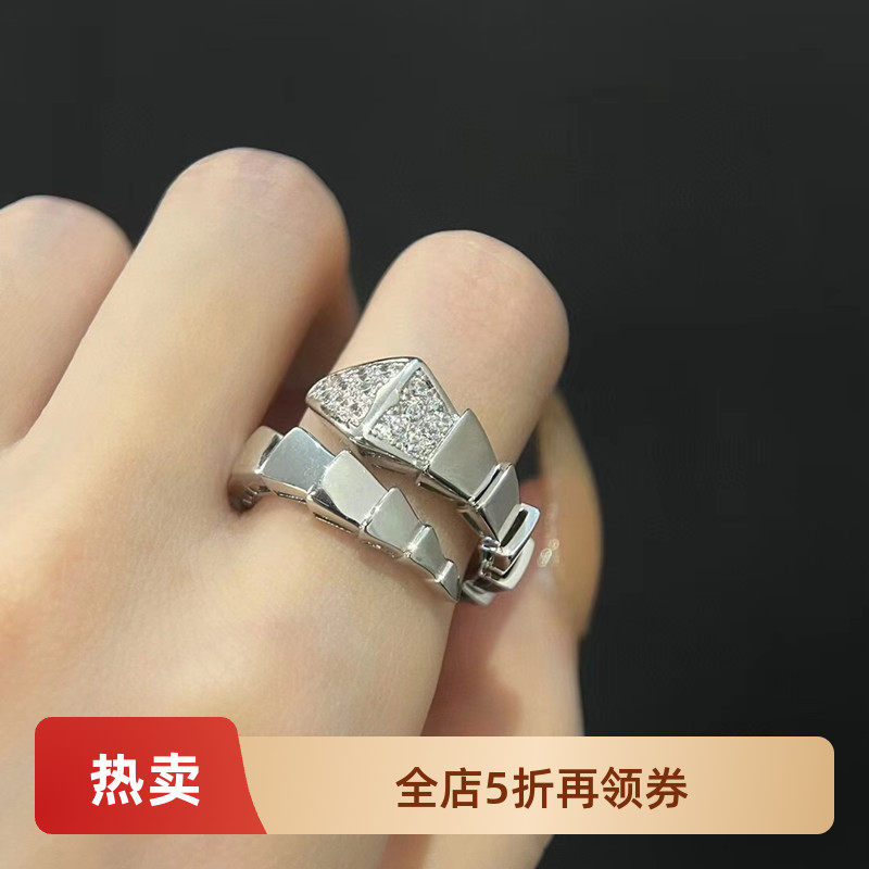 18k白金高碳钻石戒指时尚