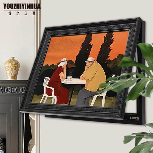 法式小众入户电表箱装饰画中古风电闸盒配电箱高档免打孔遮挡挂画