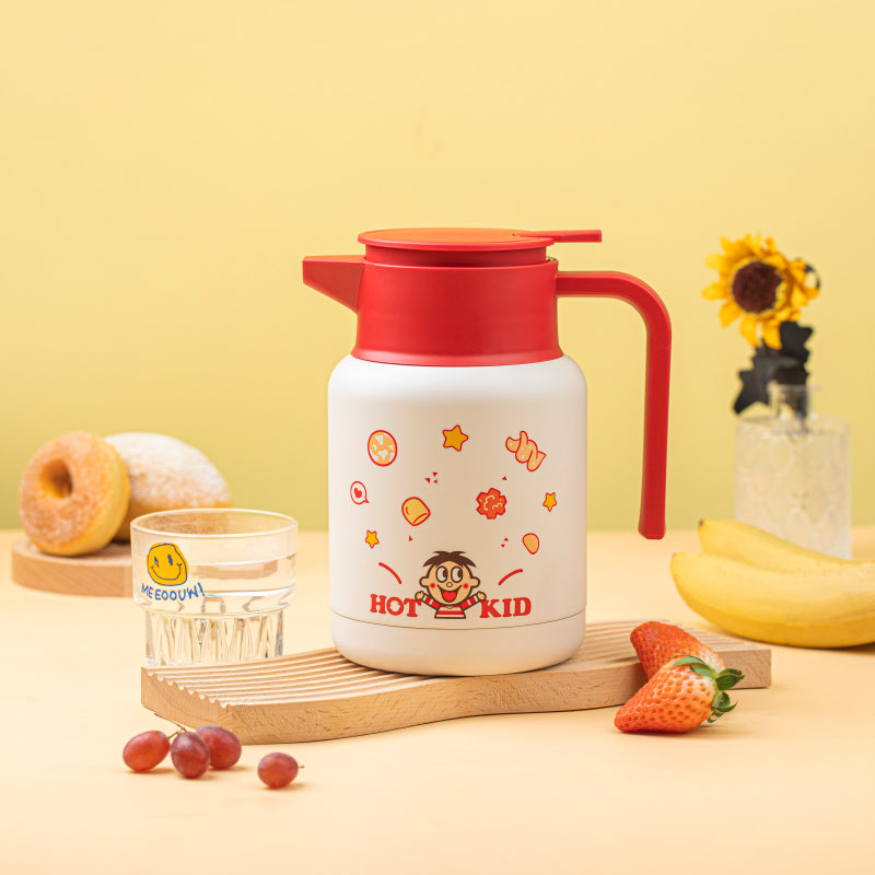 旺仔俱乐部旺旺周边旺仔不锈钢真空保温壶家用暖水壶1.3L