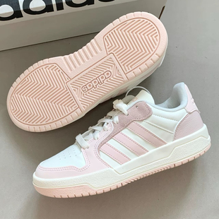 阿迪达斯女子马卡龙白蓝棕低帮休闲板鞋 Entrap IE3904 neo Adidas