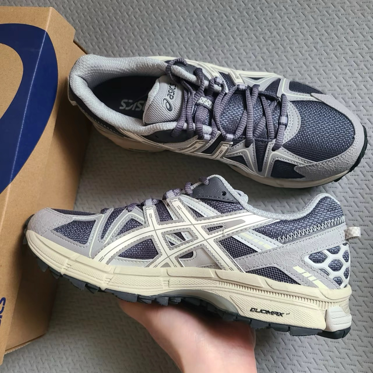 Asics Gel-Kahana 8 舒适织物合成革 低帮越野跑步鞋1011B109-031