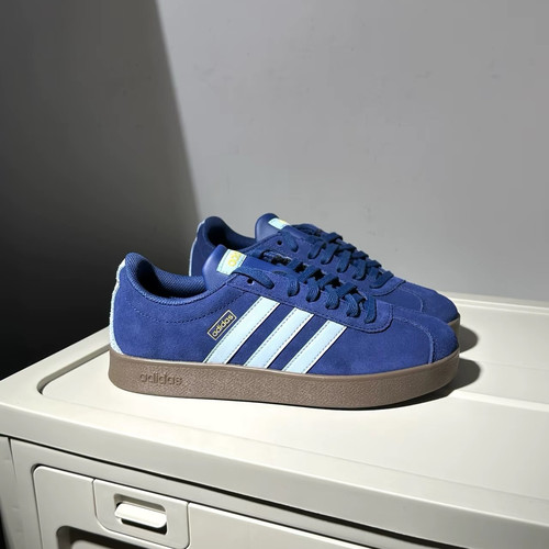 Adidas阿迪达斯 VL Court 蓝 低帮休闲板鞋JR8308