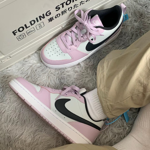 Nike Court Borough Low 2 皮革 舒适百搭低帮儿童板鞋BQ5448-005