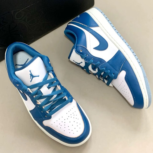 NIKE男鞋Air Jordan 1 Low AJ1蓝白低帮篮球鞋FN5214-141