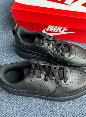 Nike Court Burrow 舒适百搭 防滑 低帮 板鞋 GS 黑色DV5456-002