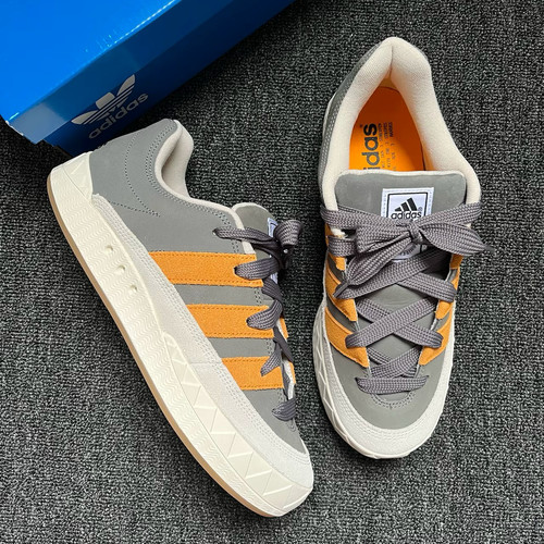 adidas originals Adimatic 舒适 低帮 板鞋 男女同款黄灰ID3936