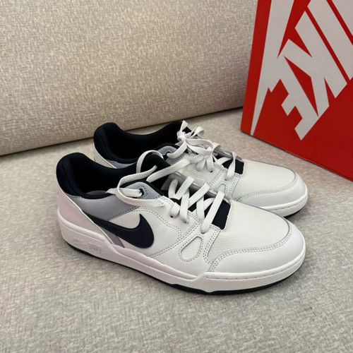 Nike Full Force 减震耐磨防滑 低帮 板鞋 男款 黑白FB1362-002