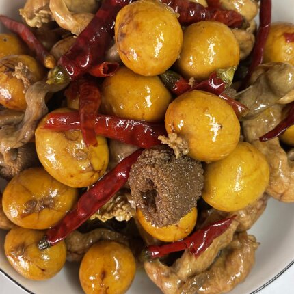 河南特产夏邑胡桥桶子鸡开袋即食麻辣鸡杂麻辣包蛋肠熟食真空包装