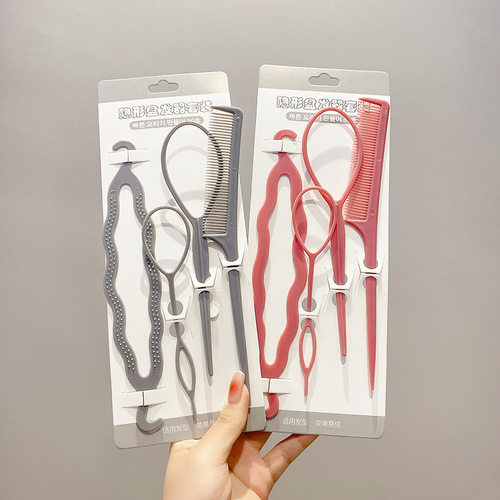 tktk儿童编发工具拉发针穿发器盘发宝宝绑发皮筋辫子梳子头饰