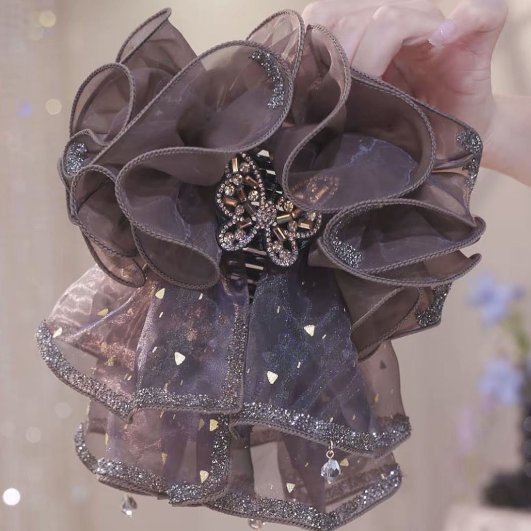 【金箔蝴蝶】鲨鱼夹精致百搭感纯手工鱼尾设计优雅轻奢发夹女