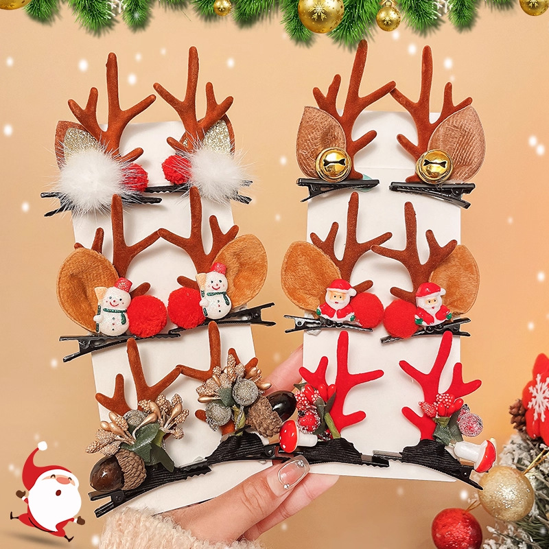 TKTK圣诞节发夹卡通麋鹿装饰刘海夹儿童发卡2025年新款小礼物饰品