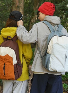 2026新款新款大容量户外登山包简约潮流学生书包韩版纯色休闲旅行