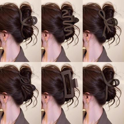 tktk头发抓夹大号发量大女感2025新款鲨鱼夹子后脑勺盘发发夹头饰