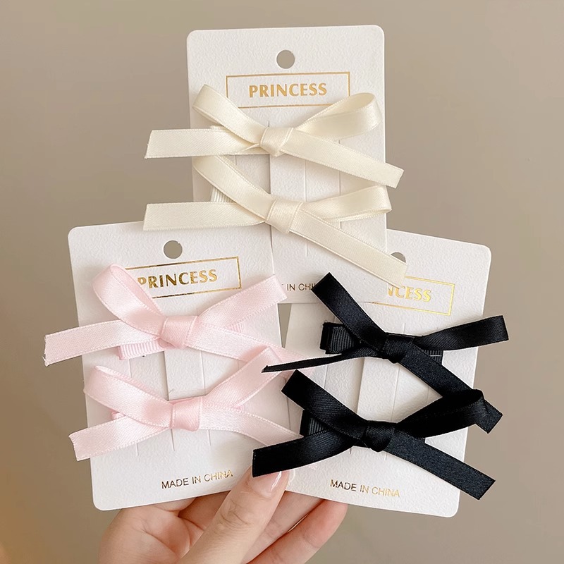 蝴蝶结丝带发夹女编发夹头发夹子2025新款一字夹刘海碎发卡子头饰