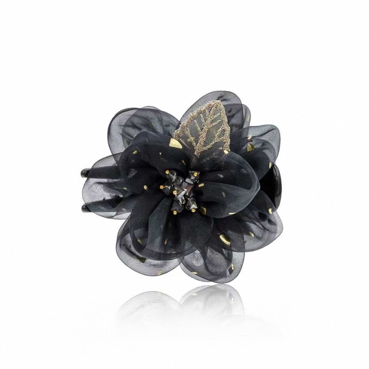 TKTK跨境款8CM丸子头抓夹新款朝花夕拾轻奢显气质花瓣丸子头马尾