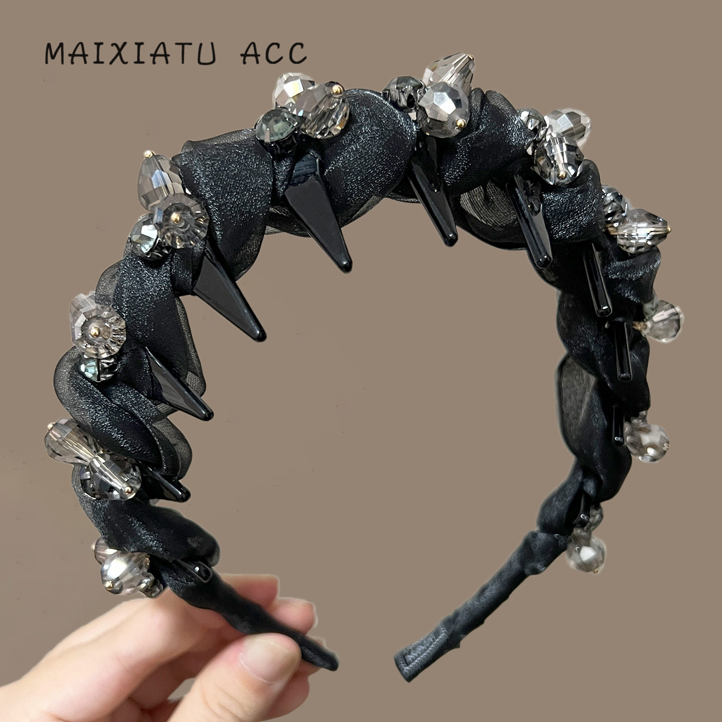 tktk弗弗西ffx【晨曦沙雾】简约时尚齿梳发箍女高颅顶头箍感轻奢