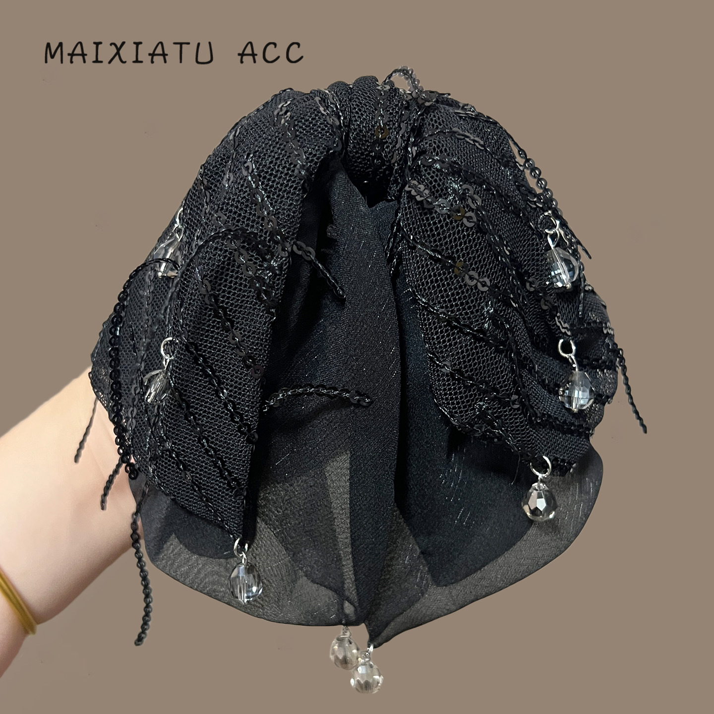 古思礼东方之珠【乐川】感黑色显气质马尾夹