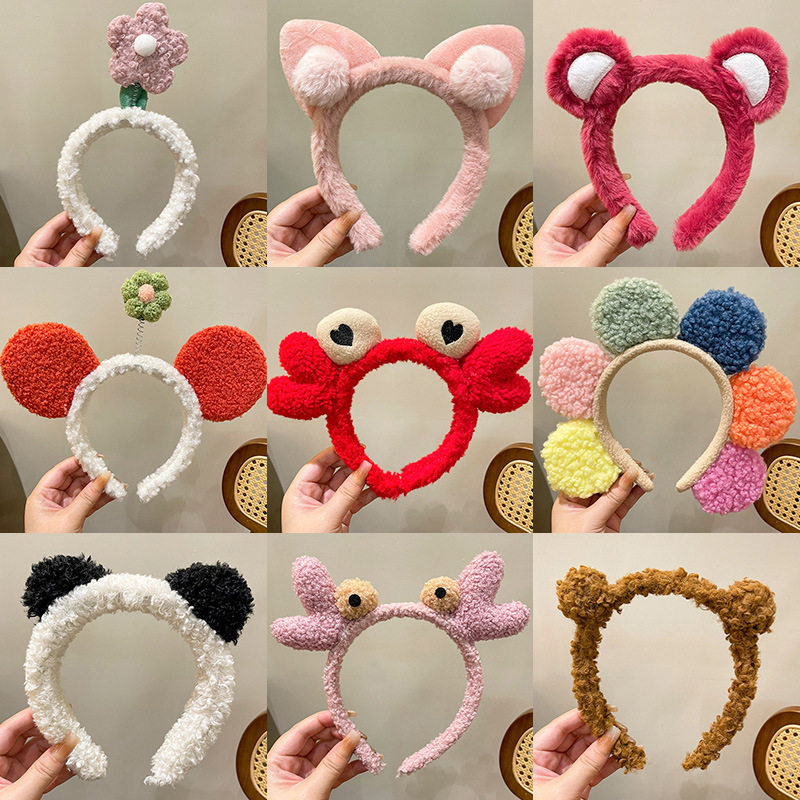 tktk2025新款网红防滑洗脸发箍女可爱束发带敷面膜头饰发卡