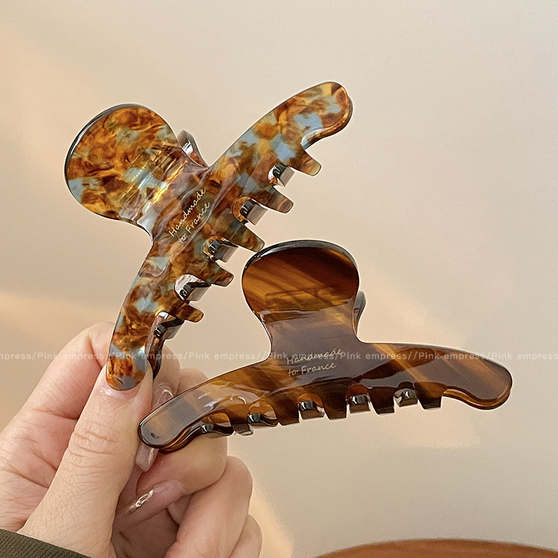 醋酸抓夹女后脑勺盘发夹子网红2025年新款鲨鱼夹高端发夹发卡头饰