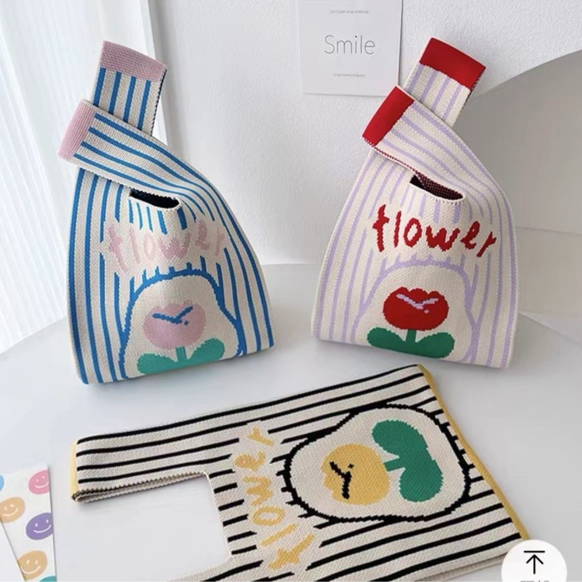 2026新款熊猫针织国风熊猫月饼手提袋烘焙绿豆糕饼干包装针织礼品