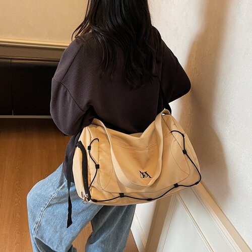 2025新款跨境运动户外旅行包女大容量枕头包休闲单肩斜挎包瑜伽包