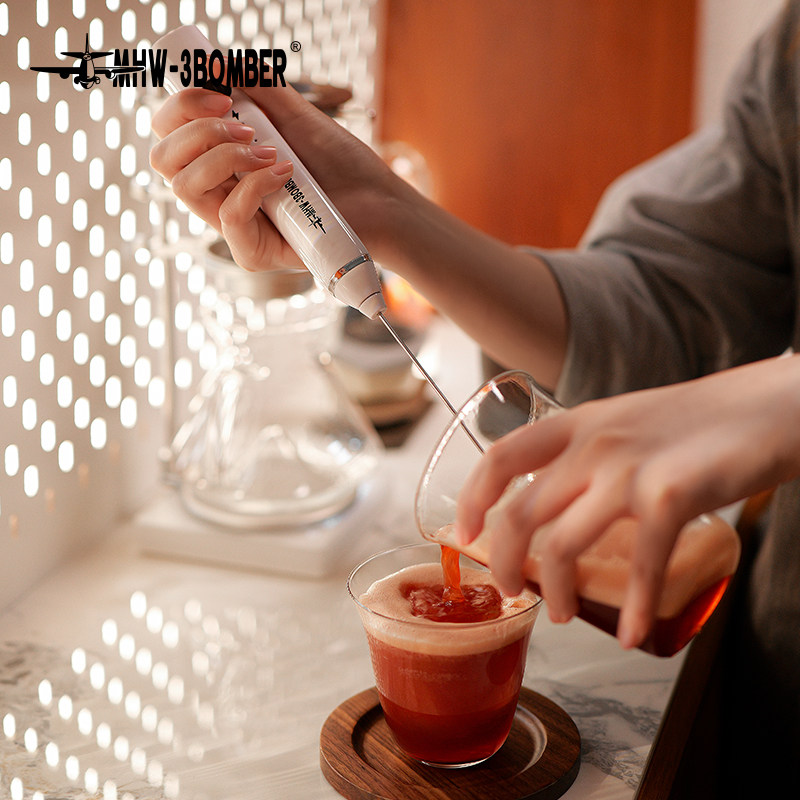 mhw3轰炸机轰炸机牛奶起沫咖啡手持式起沫家用电动打蛋器搅拌棒
