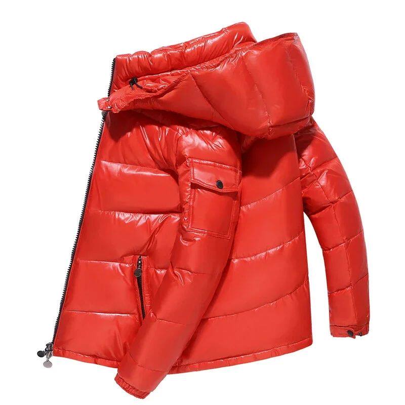 NEW MEN WOMEN SHORT COAT ALIKE DOWN JACKETS WINTER HOODED TH