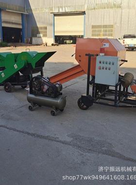 牛羊养殖草料打捆机 皮带上料膜机LUY捆青储 包圆捆裹膜机