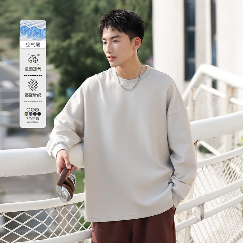 AIR空气层气球T恤廓形慵懒感长袖