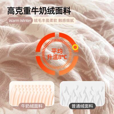 A类2雕花牛绒被套单件冬季加绒珊瑚绒025新款被罩单1BW-J202450x2