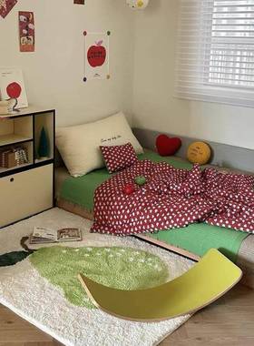 202新款儿童房阅5读区地毯客厅FWR装可茶饰几地垫卧室床边毯加厚