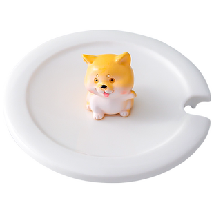 11cm陶瓷杯盖放勺早餐杯大口径马克杯盖特大号单卖燕麦水杯防尘盖