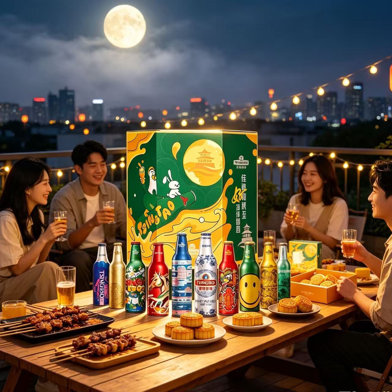 青岛啤酒中秋礼盒铝瓶装顺丰包邮