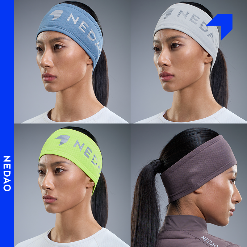 内道聚能卷发带男女马拉松秋冬跑步训练保暖透湿干爽运动发带