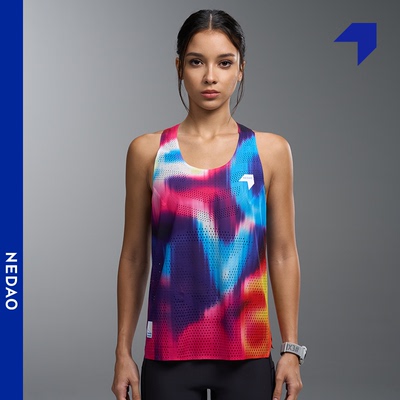 内道折射风洞背心跑步排汗背心