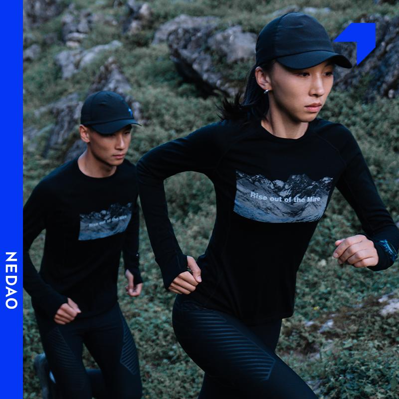 内道美利奴羊毛圆领印花长袖